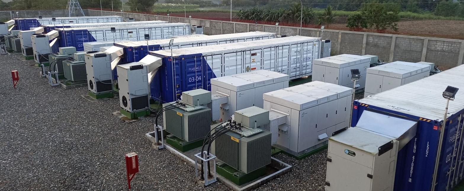 Large battery storage containers on project site at  Kabankalan